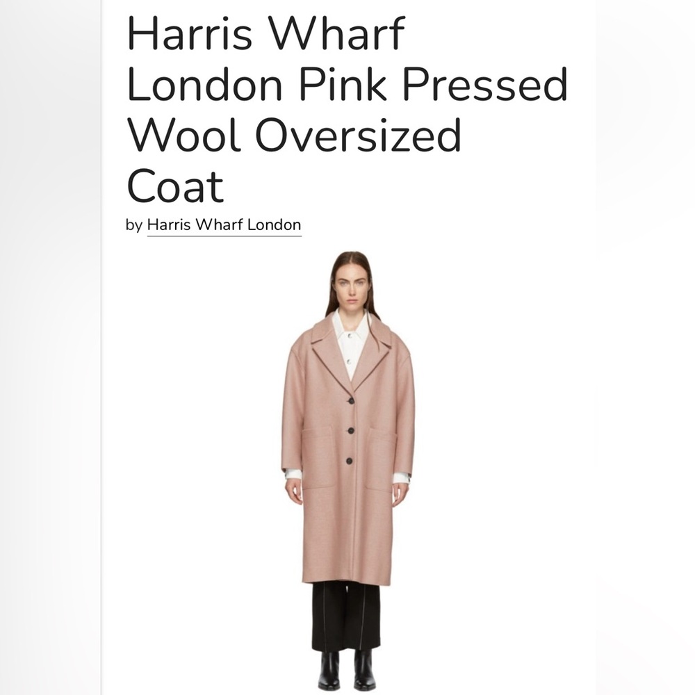 Harris Wharf London Women's Blush oversized Wool  Coat